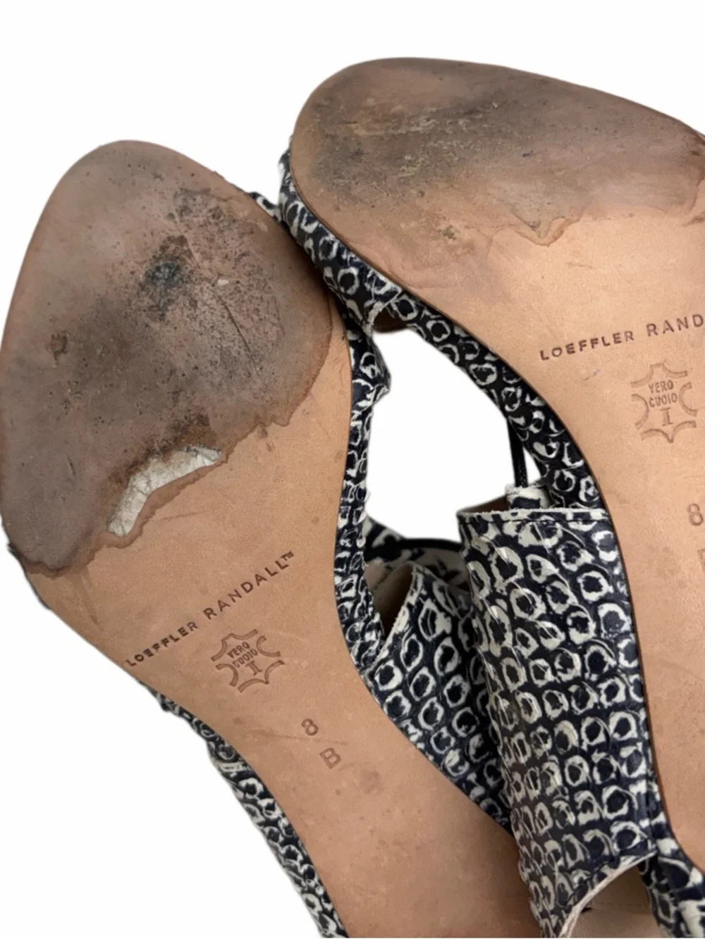 Loeffler Randal Anaconda Scarlet Heel‎ Size 8